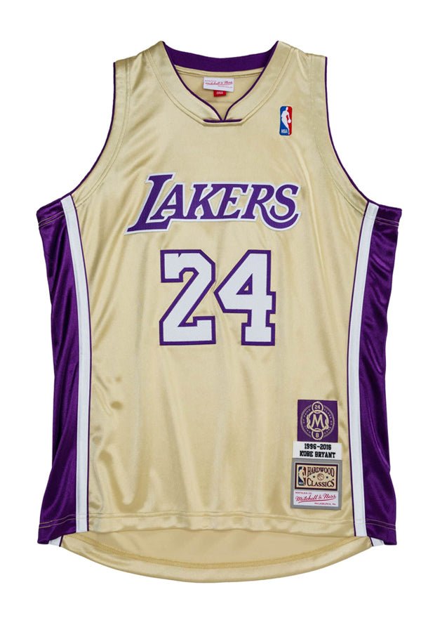 Mitchell and Ness Authentic Jersey Kobe Bryant Los Angeles Lakers Hall of Fame 96'-16' Gold