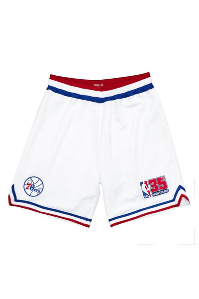 Mitchell and Ness Authentic Shorts Philadelphia 76ers White