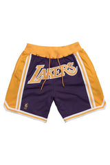 Mitchell and Ness Just Don 90s Shorts Los Angeles Lakers Road 1996