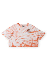 Nike women tie dye crop T-Shirt Orange
