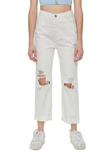 YUYU Distressed Jeans White