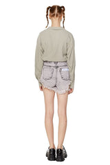YUYU Kyle Denim Short Wash Grey