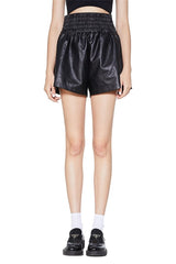 YUYU Yoko Leather Short Black