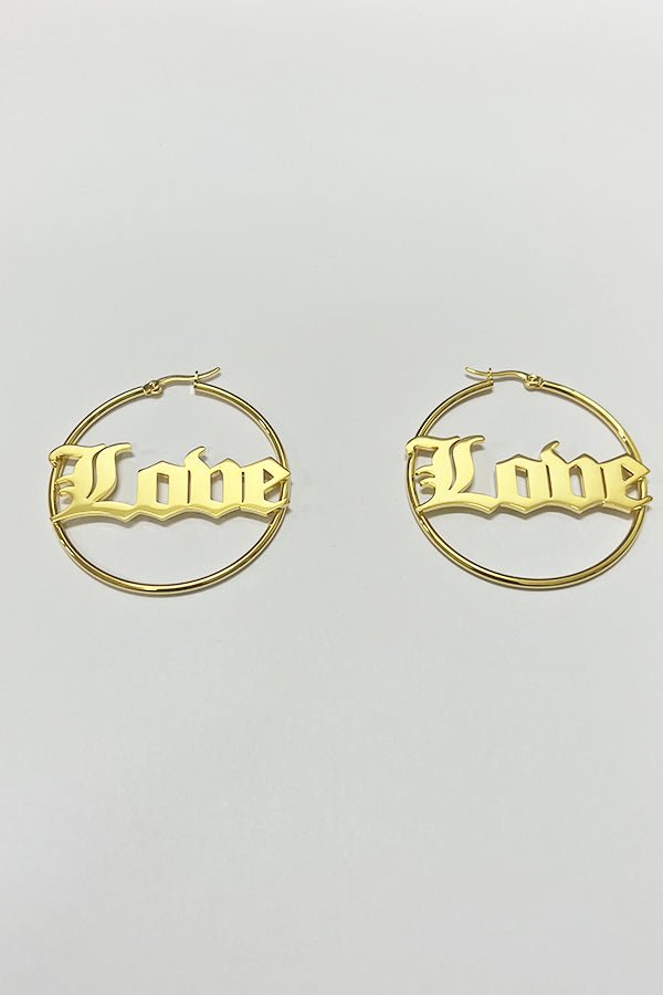 atypical jewelry Hoops Love Gold