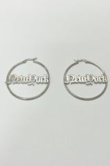 atypical jewelry Hoops New York Silver